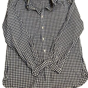 J.Crew‎ Thompson Blue White Gingham Wrinkle Free Shirt Men’s XL